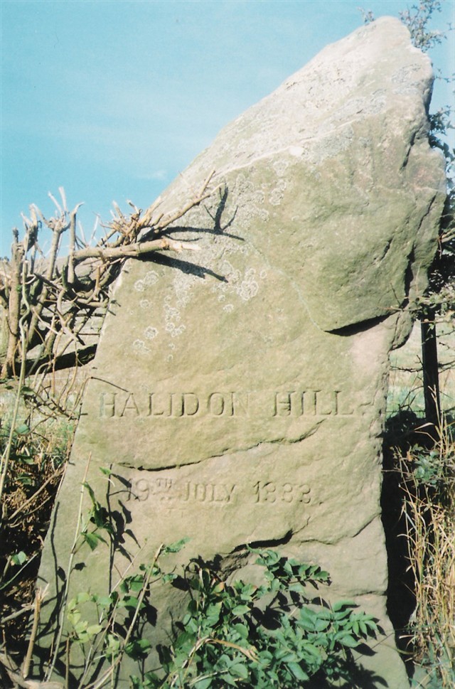 The Halidon Hill monument, inscribed 'Halidon Hill 19th July 1333'